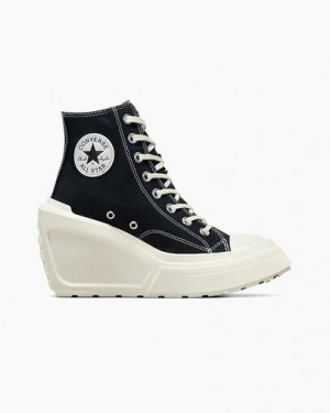 Black Converse Chuck 70 De Luxe Wedge Women Sneakers Singapore | C-41306589