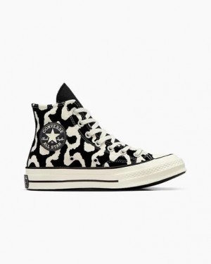 Black Converse Chuck 70 Leopard Remix Women Sneakers Singapore | C-30957819