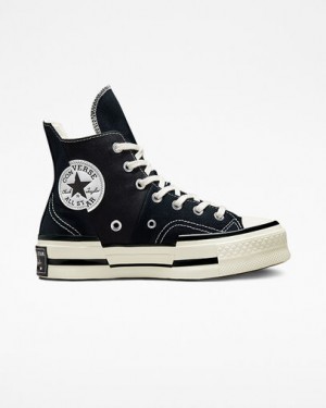 Black Converse Chuck 70 Plus Women Sneakers Singapore | C-64209539
