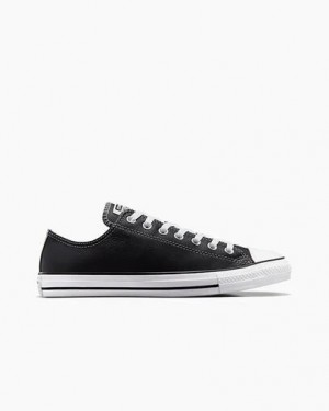 Black Converse Chuck Taylor All Star Leather Women Tennis Shoes Singapore | C-93162479