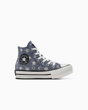 Black Converse Converse x Coraline Chuck Taylor All Star EVA Lift Kids' Platform Shoes Singapore | C-38597049