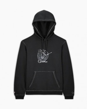 Black Converse Converse x Coraline Men Hoodie Singapore | C-03694859