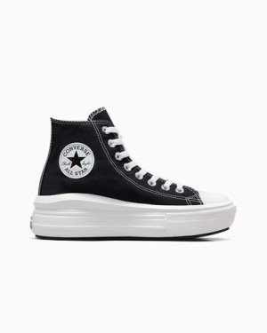 Black / Beige White Converse Chuck Taylor All Star Move Men Platform Shoes Singapore | C-42379089