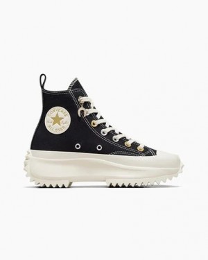 Black / Gold Converse Run Star Hike Charms Women Sneakers Singapore | C-83076419