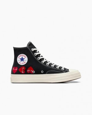 Black / Red Converse Converse x PLAY Comme des Garçons Chuck 70 Multi Heart Women Sneakers Singapore | C-04693859