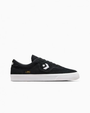 Black / White Converse CONS Louie Lopez Pro Suede Men Skate Shoes Singapore | C-74651209