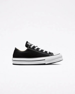 Black / White Converse Chuck Taylor All Star EVA Lift Platform Kids' Canvas Shoes Singapore | C-47103899