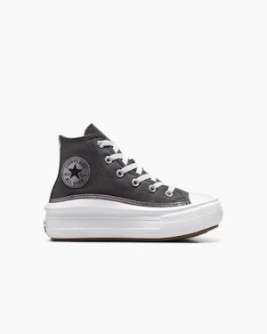 Black / White Converse Chuck Taylor All Star Move Glitter Kids' Sneakers Singapore | C-35870469