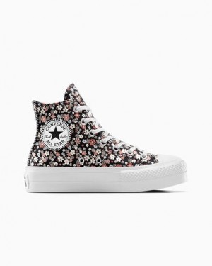 Black / White Converse Chuck Taylor All Star Lift Women Platform Shoes Singapore | C-90465719