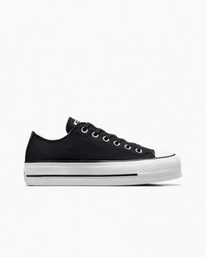 Black / White Converse Chuck Taylor All Star Lift Platform Women Canvas Shoes Singapore | C-39817029