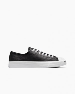 Black / White Converse Jack Purcell Leather Women Tennis Shoes Singapore | C-20856139