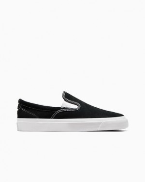 Black / White Converse One Star CC Pro Suede Slip Men Skate Shoes Singapore | C-09734829