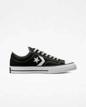 Black / White Converse Star Player 76 Premium Women Canvas Shoes Singapore | C-92754169