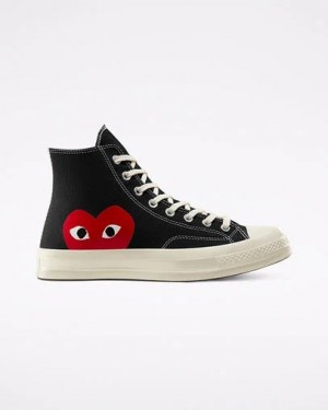 Black / White / Red Converse Converse x PLAY Comme des Garçons Chuck 70 Women Sneakers Singapore | C-63089519