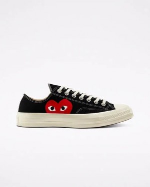 Black / White / Red Converse Converse x PLAY Comme des Garçons Chuck 70 Women Sneakers Singapore | C-72598639