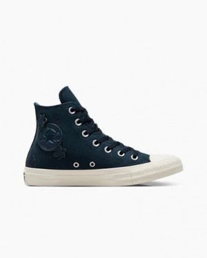 Blue Converse Chuck Taylor All Star 3D Florals Women Sneakers Singapore | C-62974189