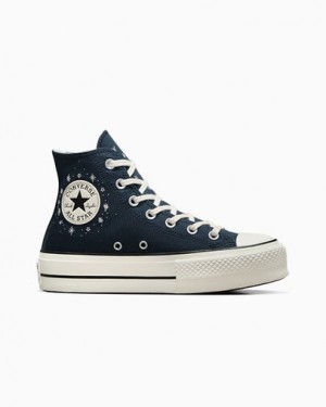 Blue Converse Chuck Taylor All Star Lift Women Platform Shoes Singapore | C-08264979