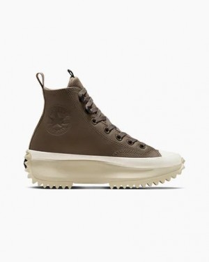 Brown / Black Converse Run Star Hike Women Platform Shoes Singapore | C-83796159