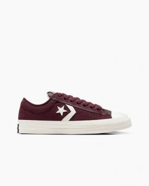 Burgundy / Purple / Black Converse Star Player 76 Suede Men Skate Shoes Singapore | C-09526379