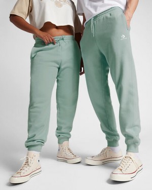 Green Converse Go-To Embroidered Star Chevron Standard-Fit Men Sweatpants Singapore | C-35862749