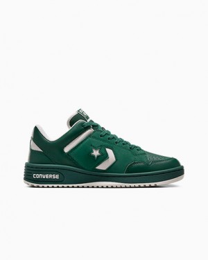 Green Converse Weapon Leather Women Basketball Shoes Singapore | C-01659479