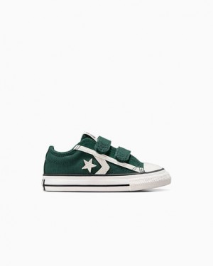 Green / White / Black Converse Star Player 76 Luxe Kids' Sneakers Singapore | C-51248079