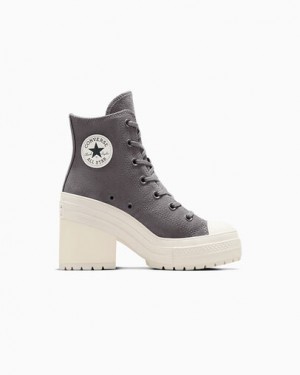 Grey Converse Chuck 70 De Luxe Heel Women Platform Shoes Singapore | C-04927169