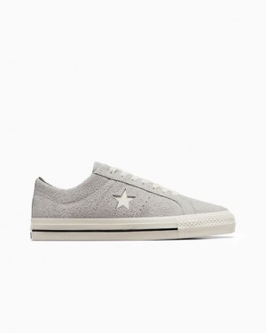 Grey / Black Converse CONS One Star Pro Suede Men Skate Shoes Singapore | C-04391789