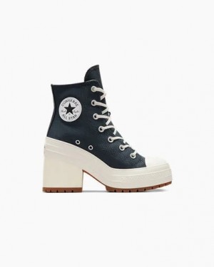 Grey / Black Converse Chuck 70 De Luxe Heel Women Sneakers Singapore | C-48637299