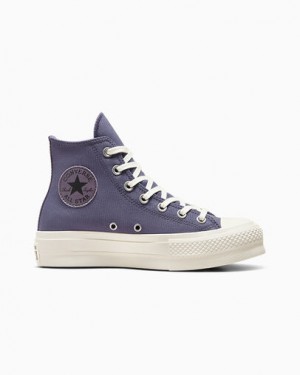 Lavender Grey / Black Converse Chuck Taylor All Star Lift Women Platform Shoes Singapore | C-13705629