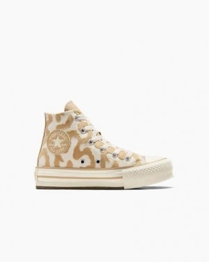 Multicolor Converse Chuck Taylor All Star EVA Lift Leopard Kids' Sneakers Singapore | C-37549609