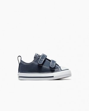 Navy / White Converse Chuck Taylor All Star 2V Kids' Canvas Shoes Singapore | C-35069479