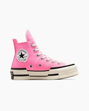 Pink / Black Converse Chuck 70 Plus Women Sneakers Singapore | C-12389549