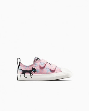 Pink / Black Converse Converse x Coraline Chuck Taylor All Star Kids' Sneakers Singapore | C-50648919