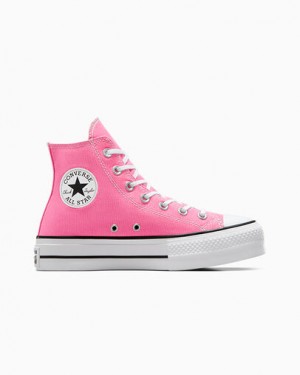 Pink / White / Black Converse Chuck Taylor All Star Lift Platform Women Canvas Shoes Singapore | C-42096159