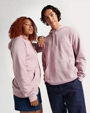 Purple Converse Go-To Embroidered Star Chevron Standard-Fit Fleece Men Hoodie Singapore | C-35290749