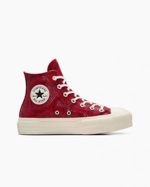 Red Converse Chuck Taylor All Star Lift Women Platform Shoes Singapore | C-98625439