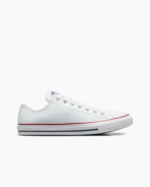 White Converse Chuck Taylor All Star Leather Men Tennis Shoes Singapore | C-56179209