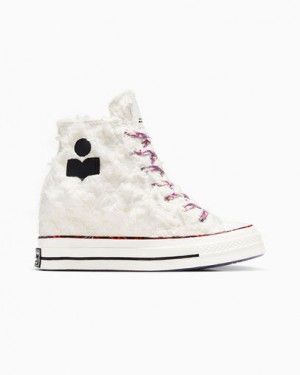 White Converse Converse x Isabel Marant Chuck 70 Wedge Men Platform Shoes Singapore | C-59613709