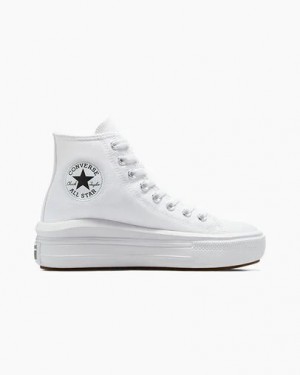 White / Beige White / Black Converse Chuck Taylor All Star Move Men Platform Shoes Singapore | C-59348209