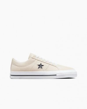 White / Black Converse CONS One Star Pro Suede Men Skate Shoes Singapore | C-27358099