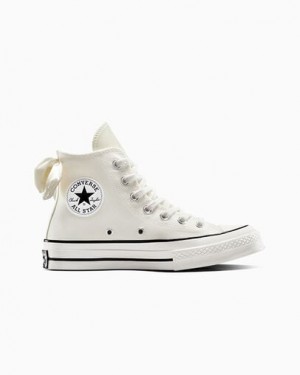 White / Black Converse Chuck 70 Bows Women Sneakers Singapore | C-35298019