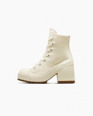 White / Black Converse Chuck 70 De Luxe Heel Women Sneakers Singapore | C-17945029