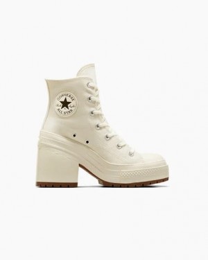 White / Black Converse Chuck 70 De Luxe Heel Women Sneakers Singapore | C-54370989