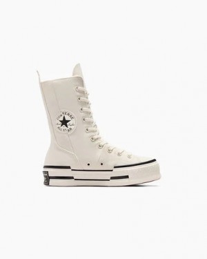 White / Black Converse Chuck 70 Plus XHi Women Sneakers Singapore | C-76314299