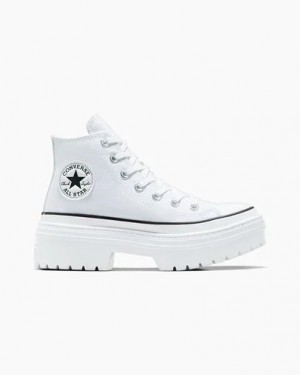 White / Black Converse Chuck Taylor All Star Lugged Heel Platform Women Boots Singapore | C-52839619
