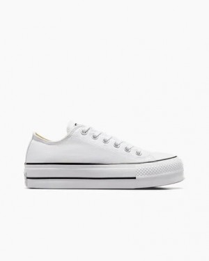 White / Black Converse Chuck Taylor All Star Lift Platform Women Canvas Shoes Singapore | C-45983129