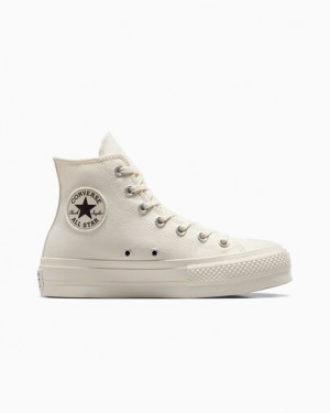 White / Black Converse Chuck Taylor All Star Lift Women Platform Shoes Singapore | C-75340299