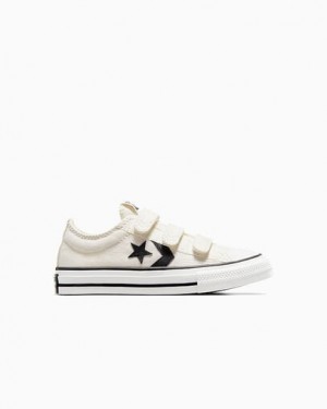 White / Black Converse Star Player 76 Kids' Sneakers Singapore | C-87965439