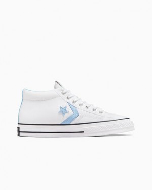 White / Black Converse Star Player 76 Men Boots Singapore | C-86527419